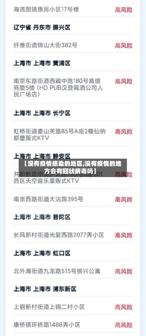 【没有疫情感染的地区,没有疫情的地方会有冠状病毒吗】
