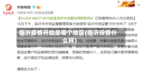 临沂疫情开始是哪个地区(临沂役情什么样)