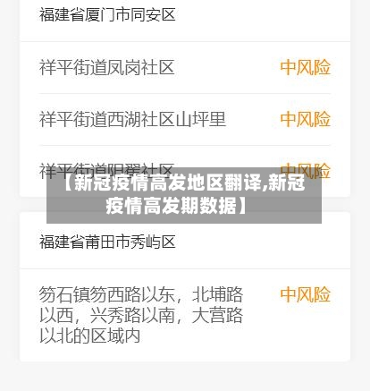 【新冠疫情高发地区翻译,新冠疫情高发期数据】-第2张图片