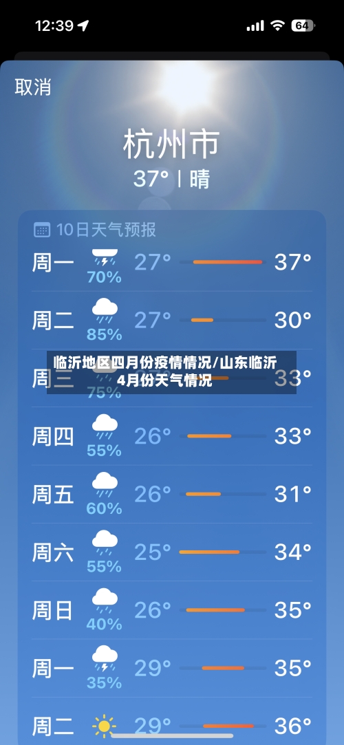 临沂地区四月份疫情情况/山东临沂4月份天气情况