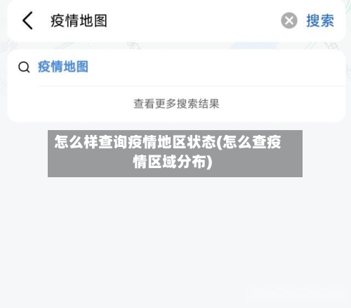 怎么样查询疫情地区状态(怎么查疫情区域分布)-第2张图片