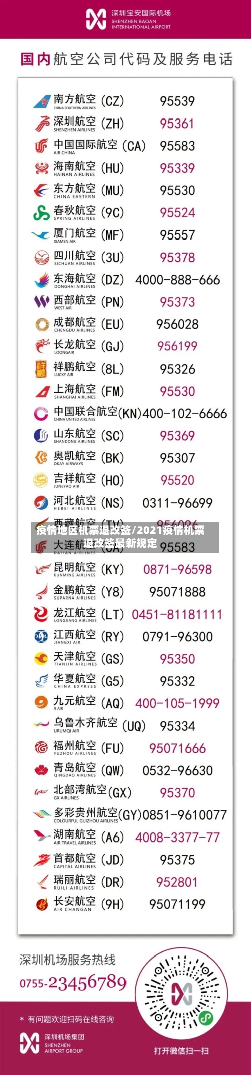 疫情地区机票退改签/2021疫情机票退改签最新规定
