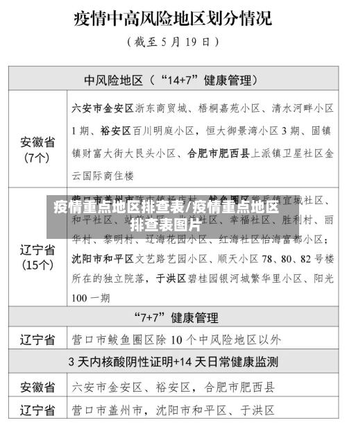 疫情重点地区排查表/疫情重点地区排查表图片