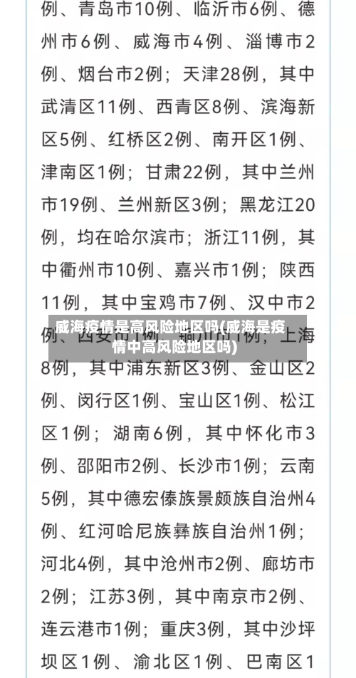 威海疫情是高风险地区吗(威海是疫情中高风险地区吗)-第2张图片