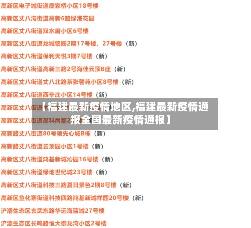 【福建最新疫情地区,福建最新疫情通报全国最新疫情通报】-第3张图片