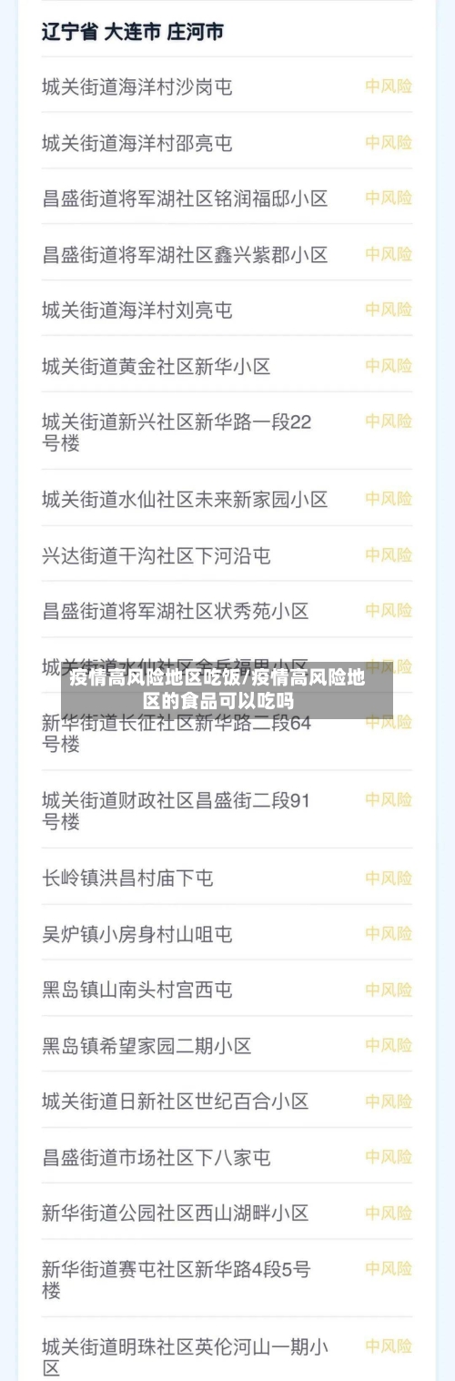 疫情高风险地区吃饭/疫情高风险地区的食品可以吃吗-第2张图片