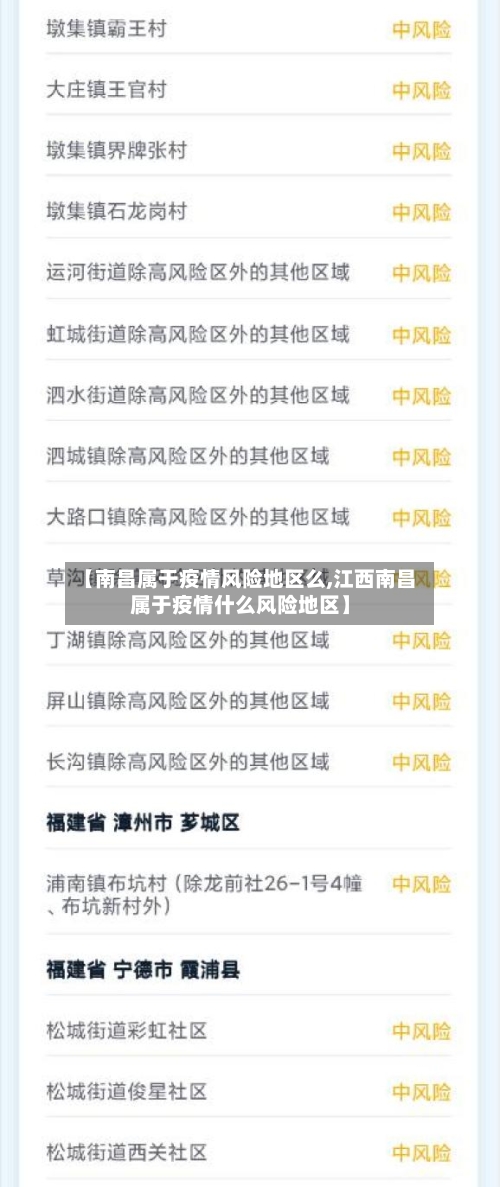 【南昌属于疫情风险地区么,江西南昌属于疫情什么风险地区】-第2张图片