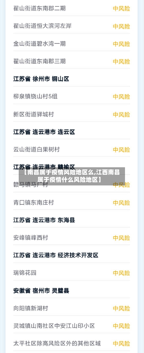 【南昌属于疫情风险地区么,江西南昌属于疫情什么风险地区】