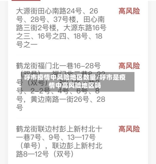 呼市疫情中风险地区数量/呼市是疫情中高风险地区吗-第2张图片