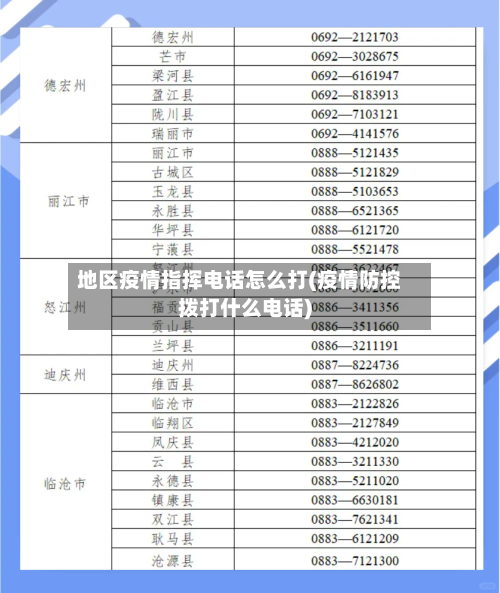 地区疫情指挥电话怎么打(疫情防控拨打什么电话)-第2张图片